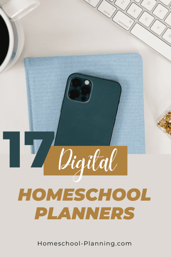 17 Digital homeschool planners pin image