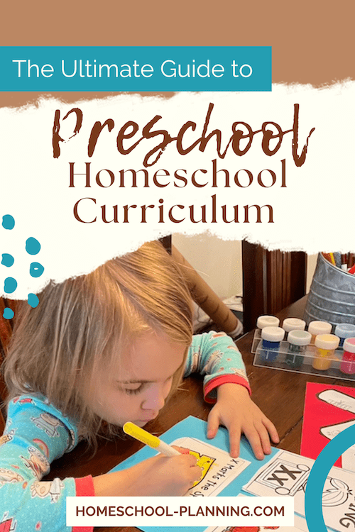 preschool homeschool curriculum guide