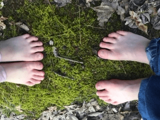 preschool feet outside