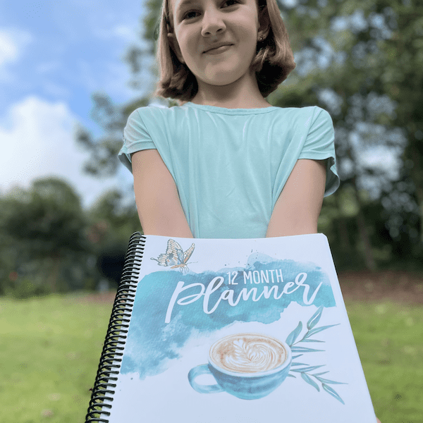 gather round homeschool planner with girl