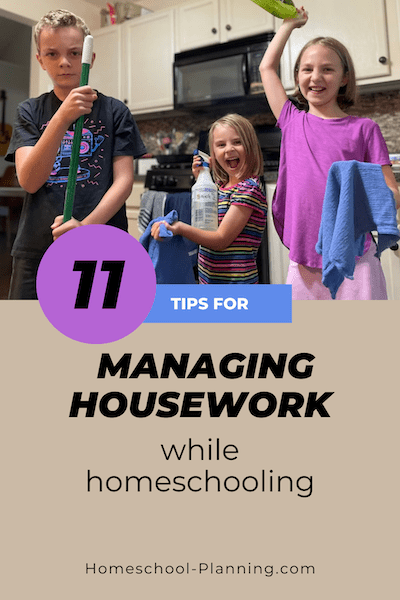 managing housework while homeschooling