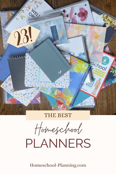 23 of the best homeschool planners pin image