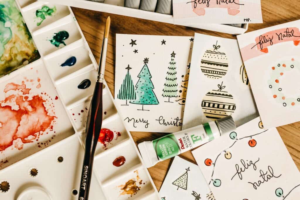 make and Send Christmas cards for holiday traditions