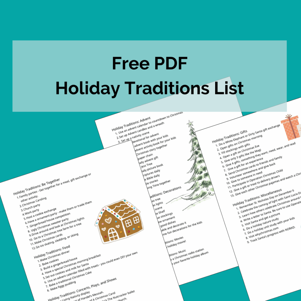Free PDF Holiday Traditions list