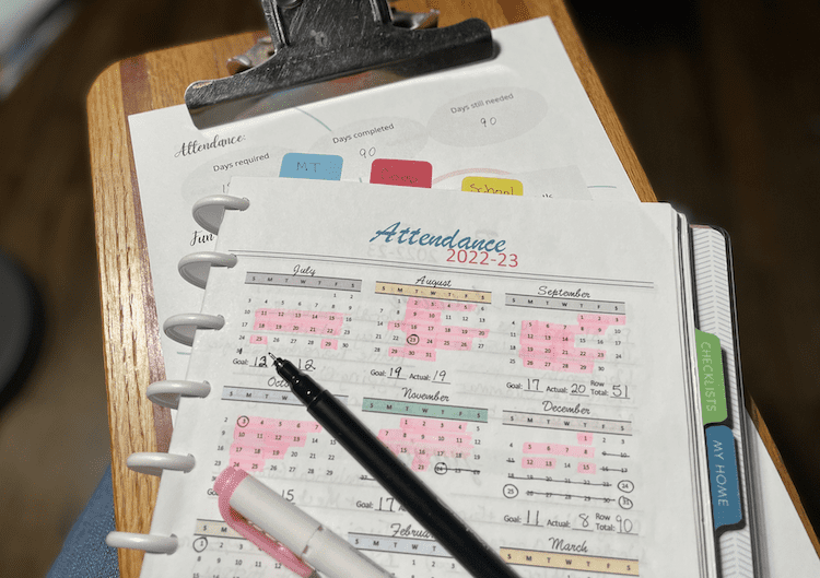 attendance worksheets