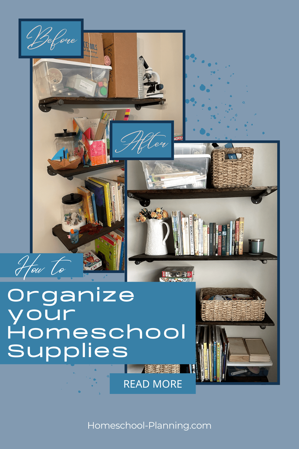 11 Simple Steps to Organize Homeschool Supplies - Homeschool Planning