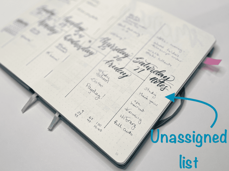 planner tips: use an unassigned list in your planner