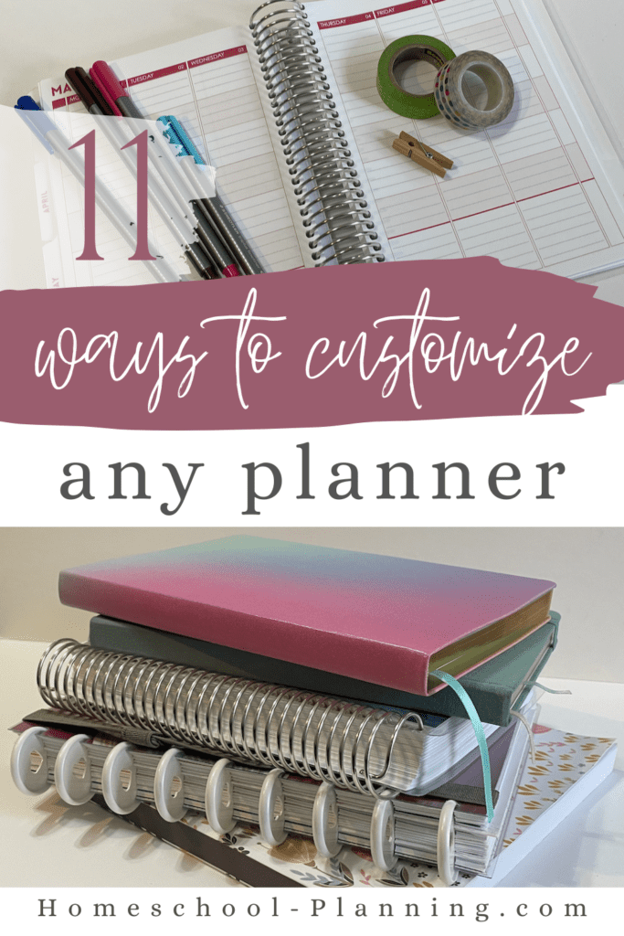 11 ways to customize any planner
