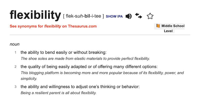 flexibility definition