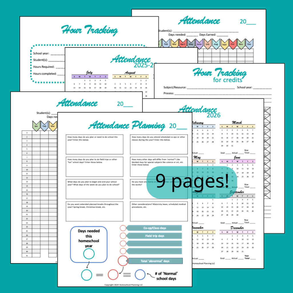 attendance worksheets