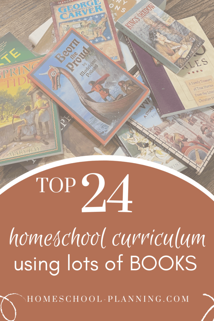 top 24 homeschool curriculum using lots of books pin