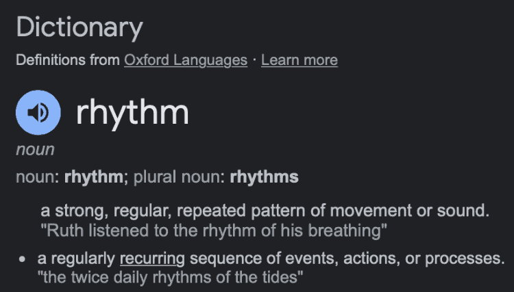 rhythm definition