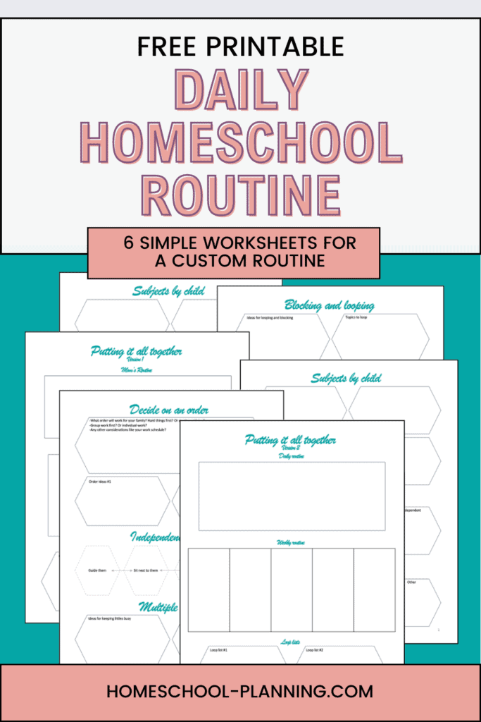 free printable daily homeschool routine