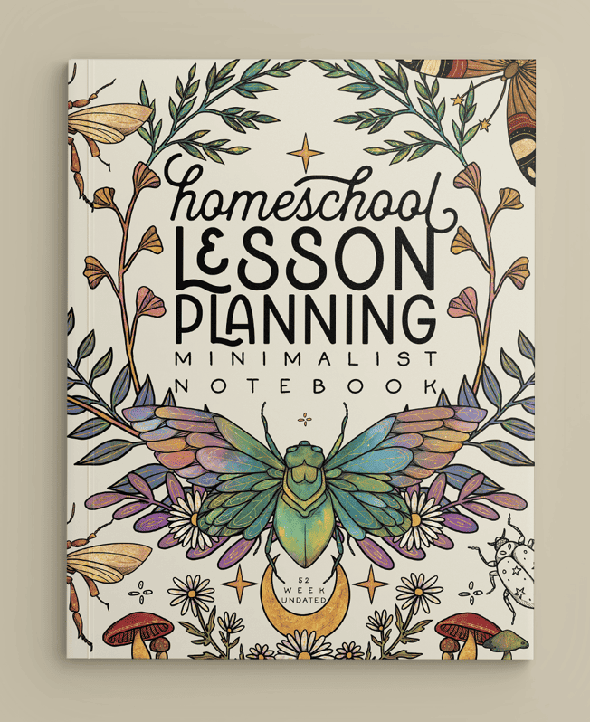 Schoolnest homeschool Lesson Planning Notebook Nature series minimalist version, cream