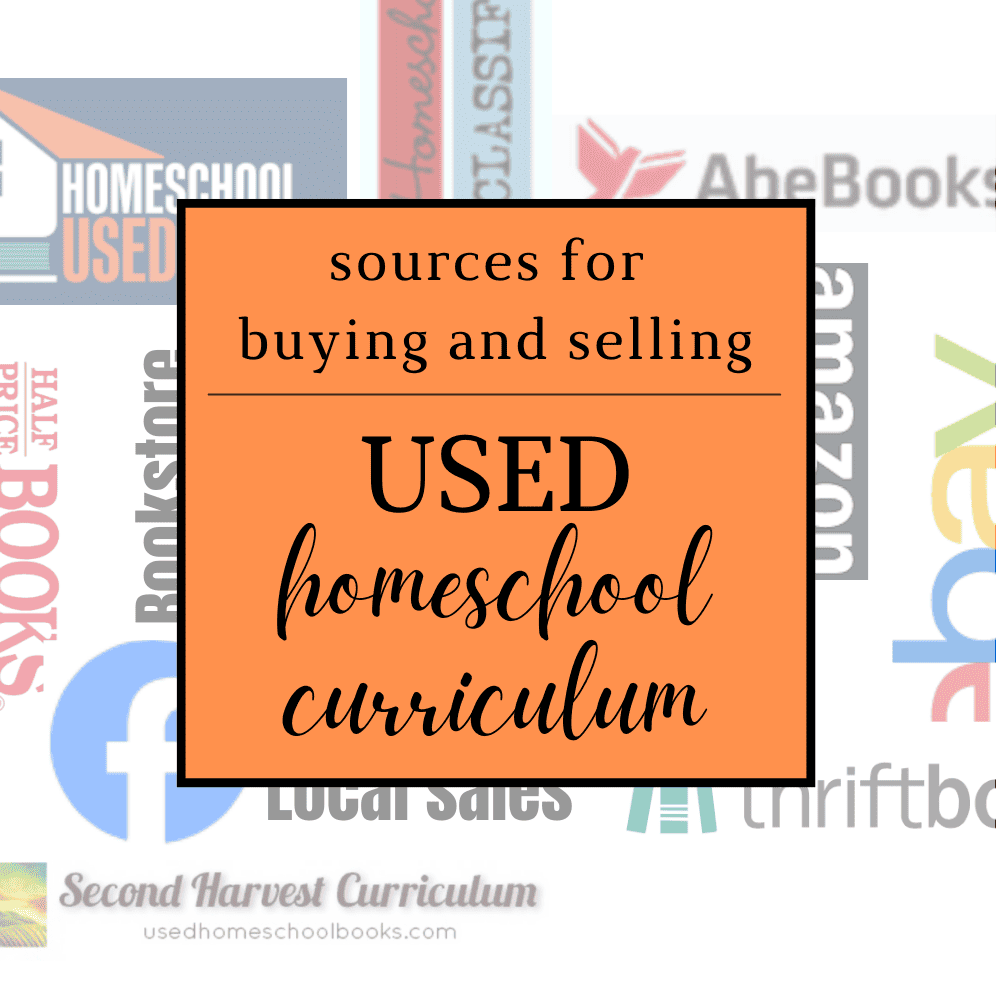 sources for buying and selling used homeschool curriculum
