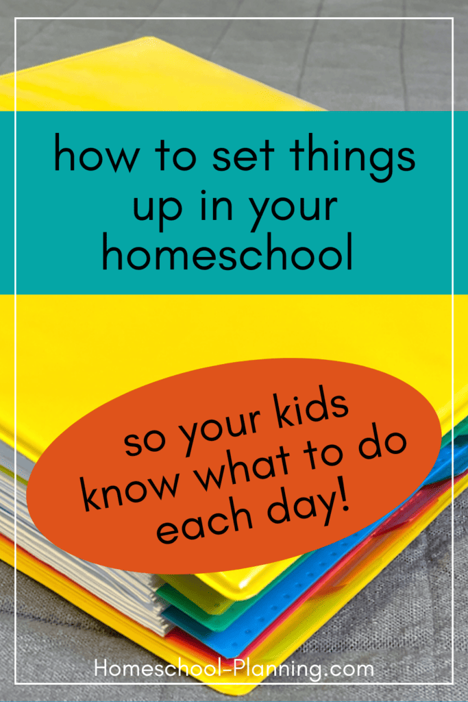 how to set things up in your homeschool pin image daily homeschool work