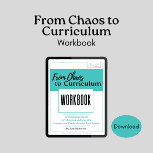 From chaos to curriculum workbook
