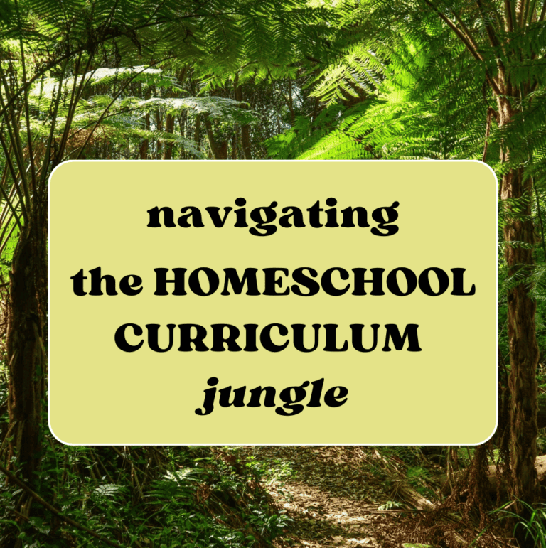 navigating the homeschool curriculum jungle.
