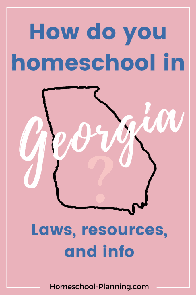 how do you homeschool in Georgia? pin image