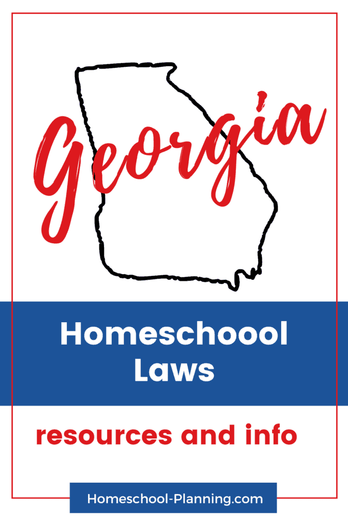 Georgia homeschool laws pin image