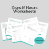 Days and Hours Worksheets Mockup