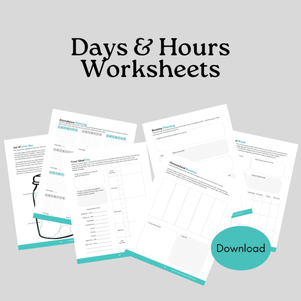 Days and Hours Worksheets Mockup