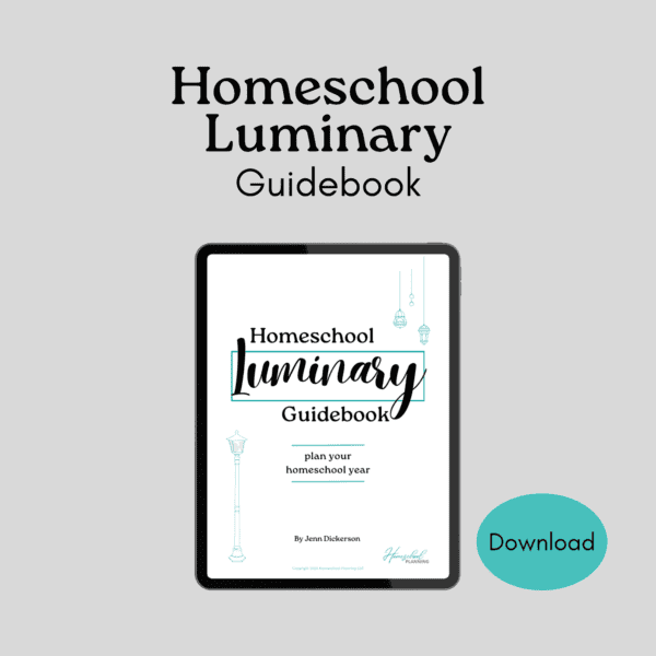 homeschool luminary guidebook download cover