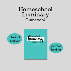 Homeschool luminary perfect binding cover