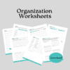 Organization Worksheets mockup