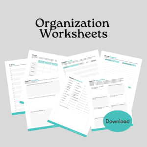 Organization Worksheets mockup