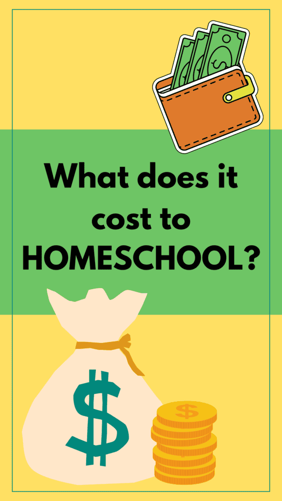 What does it cost to homeschool? pin image