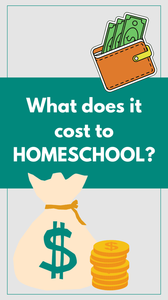 What does it cost to homeschool? pin image