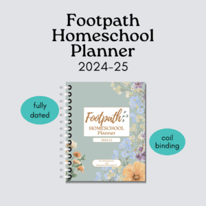 2024-25 footpath homeschool planner, coil binding, fully dated