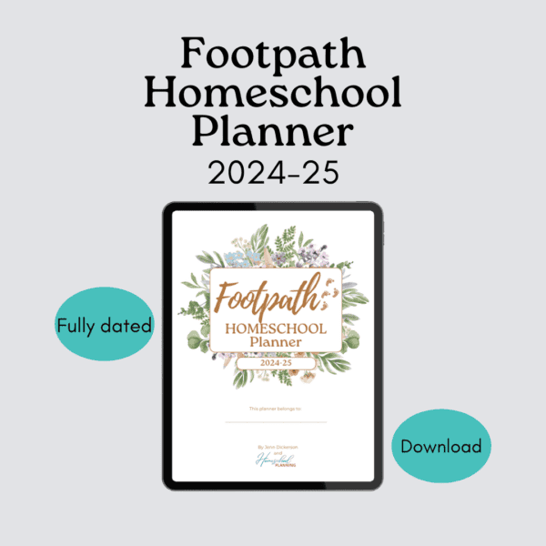 2024-25 footpath homeschool planner full dated, digital download