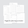 pages for planning curriculum