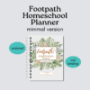 footpath homeschool planner - minimal version - coil binding - undated