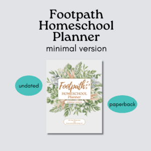 footpath homeschool planner minimal version - undated paperback