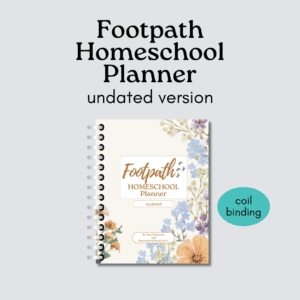 footpath homeschool planner - undated version - coil binding