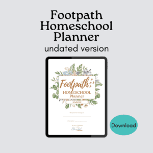 footpath homeschool planner undated version - digital download