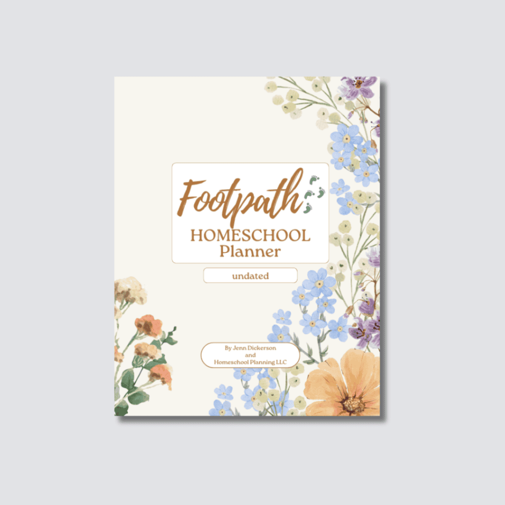 undated footpath homeschool planner