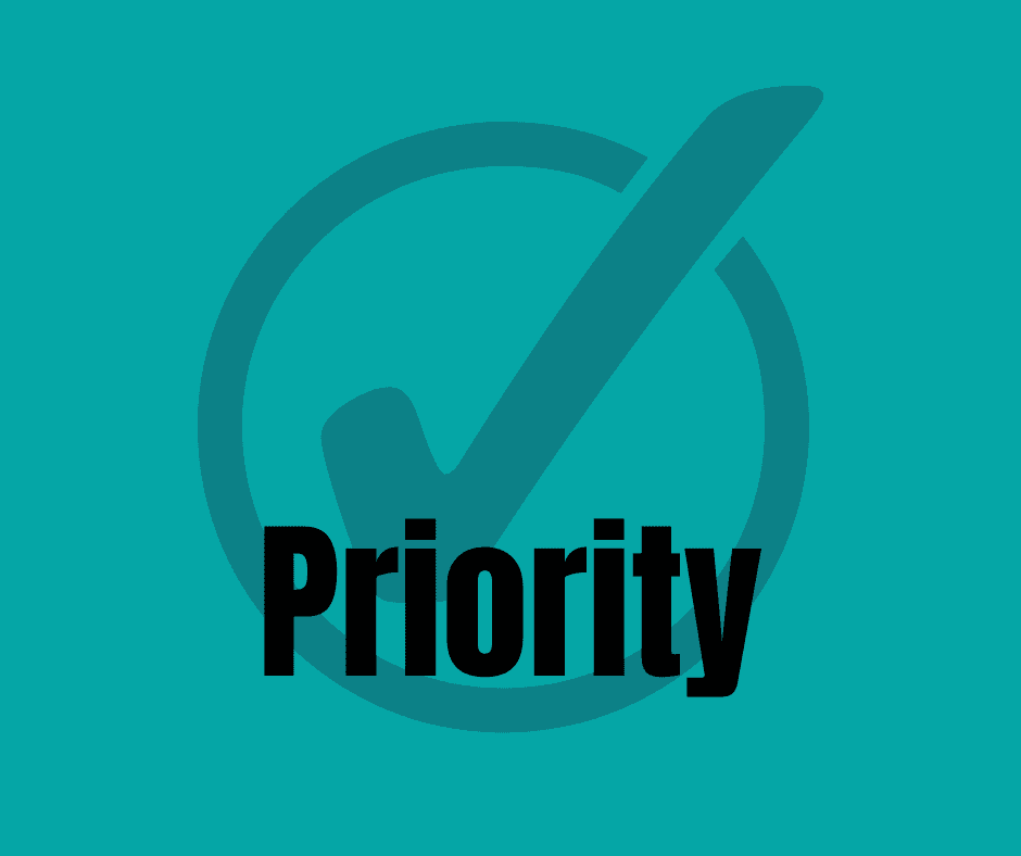 priority - with checkmark. for homeschool success