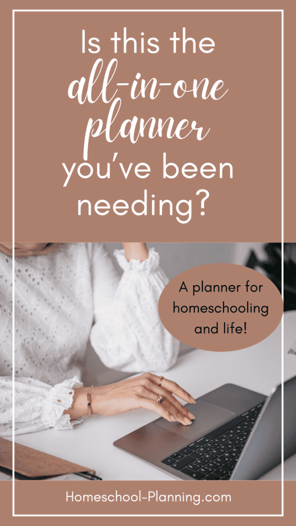 Is this the all-in-one planners you've been needing? A planner for homeschooling and life. Pin image