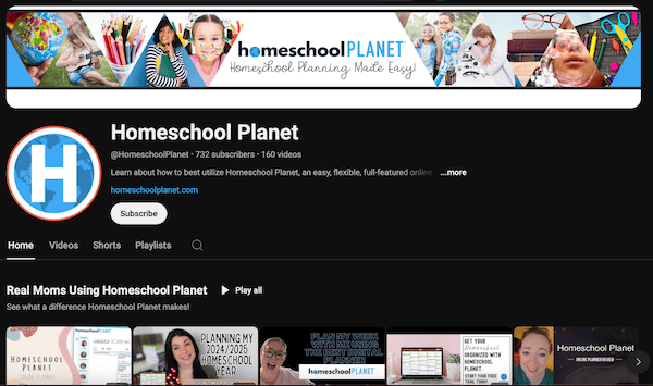 Homeschool Planet youtube