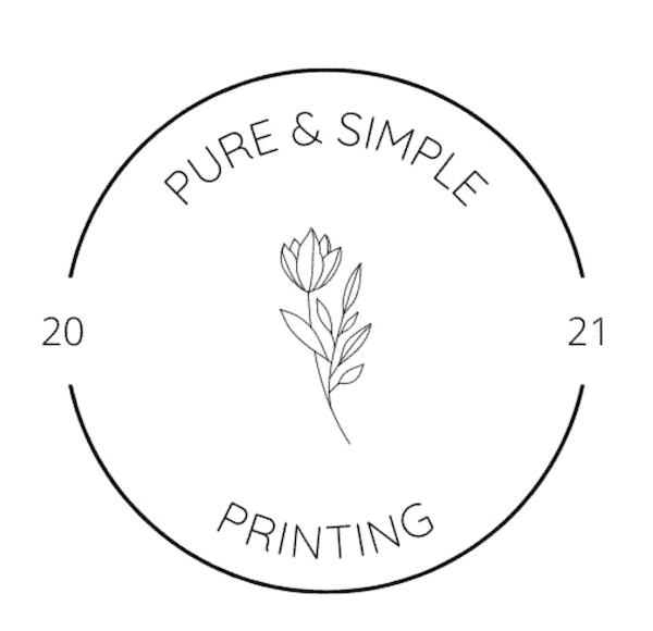 Pure and simple printing logo