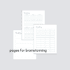 Footpath Blogging Planner pages for brainstorming