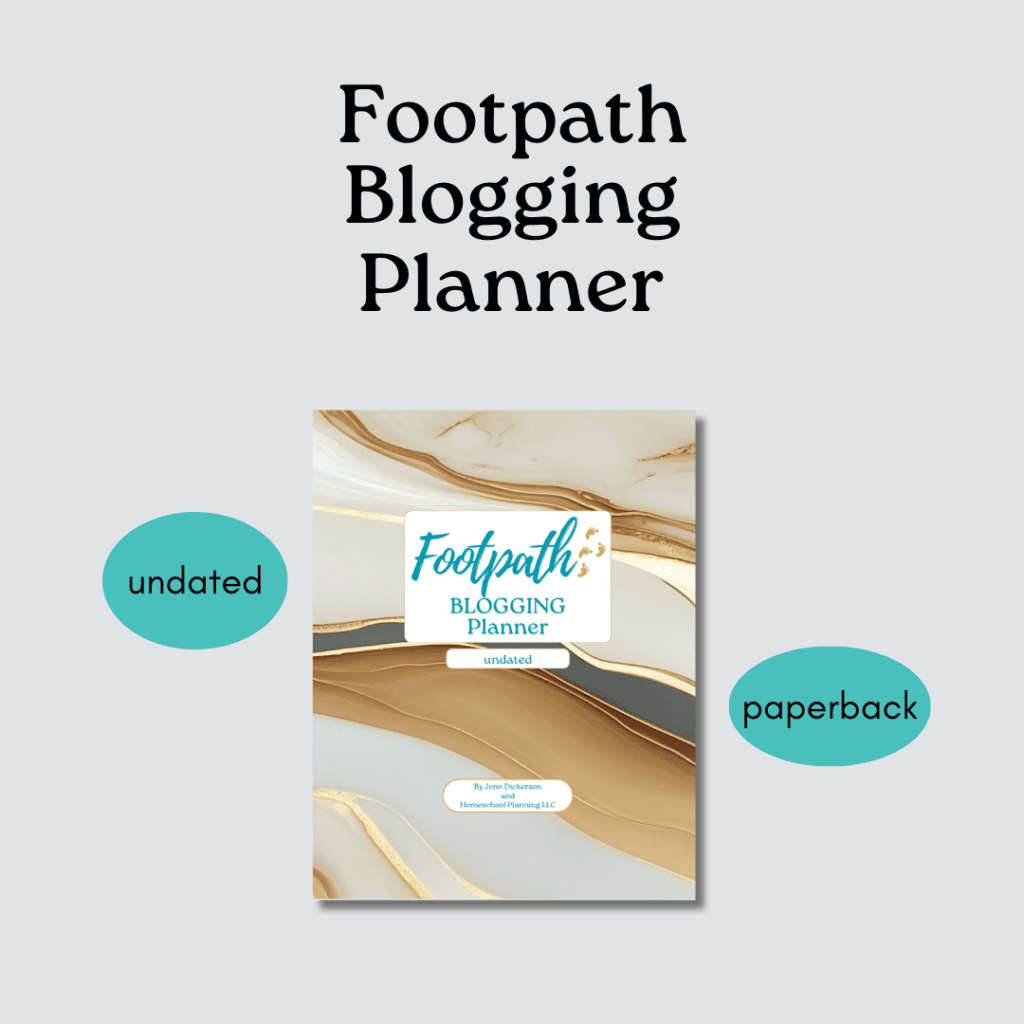 Footpath Blogging Planner paperback version