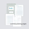 Footpath Blogging Planner quarterly planning pages