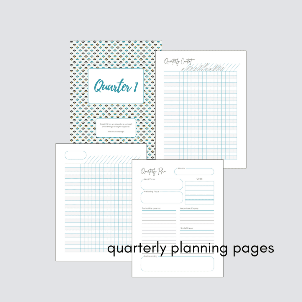 quarterly planning pages