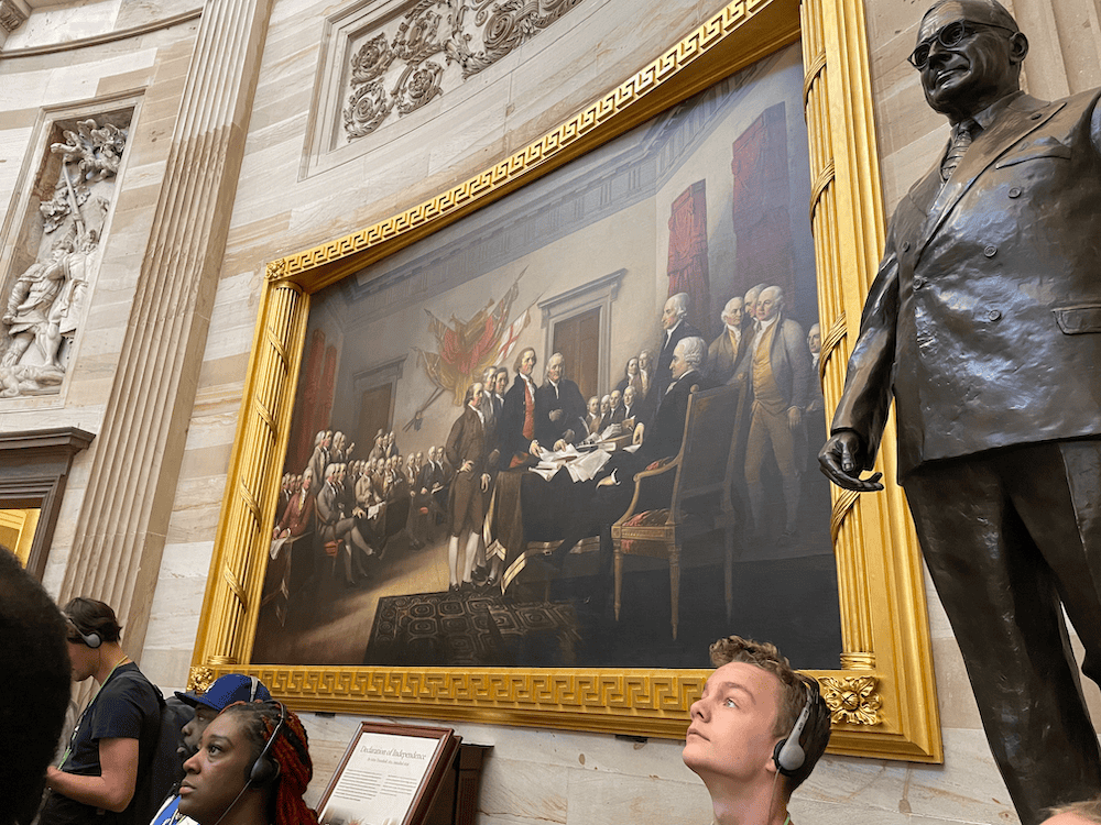 painting on the wall of the capitol dome