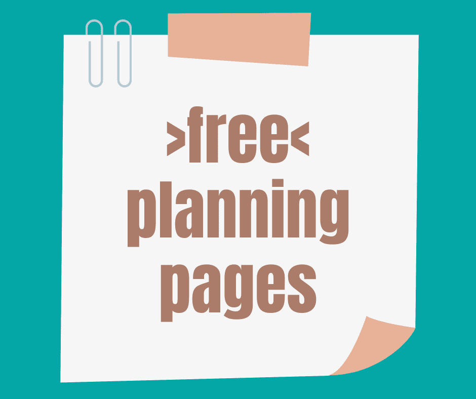 Free homeschool planning pages